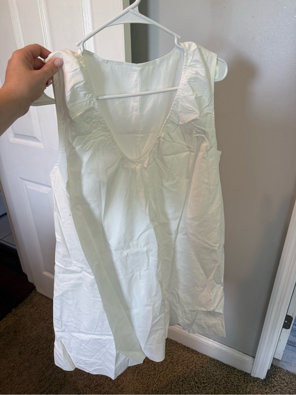 White Scoop Babydoll Dress size S